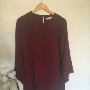 WAYF Maroon Shift Dress